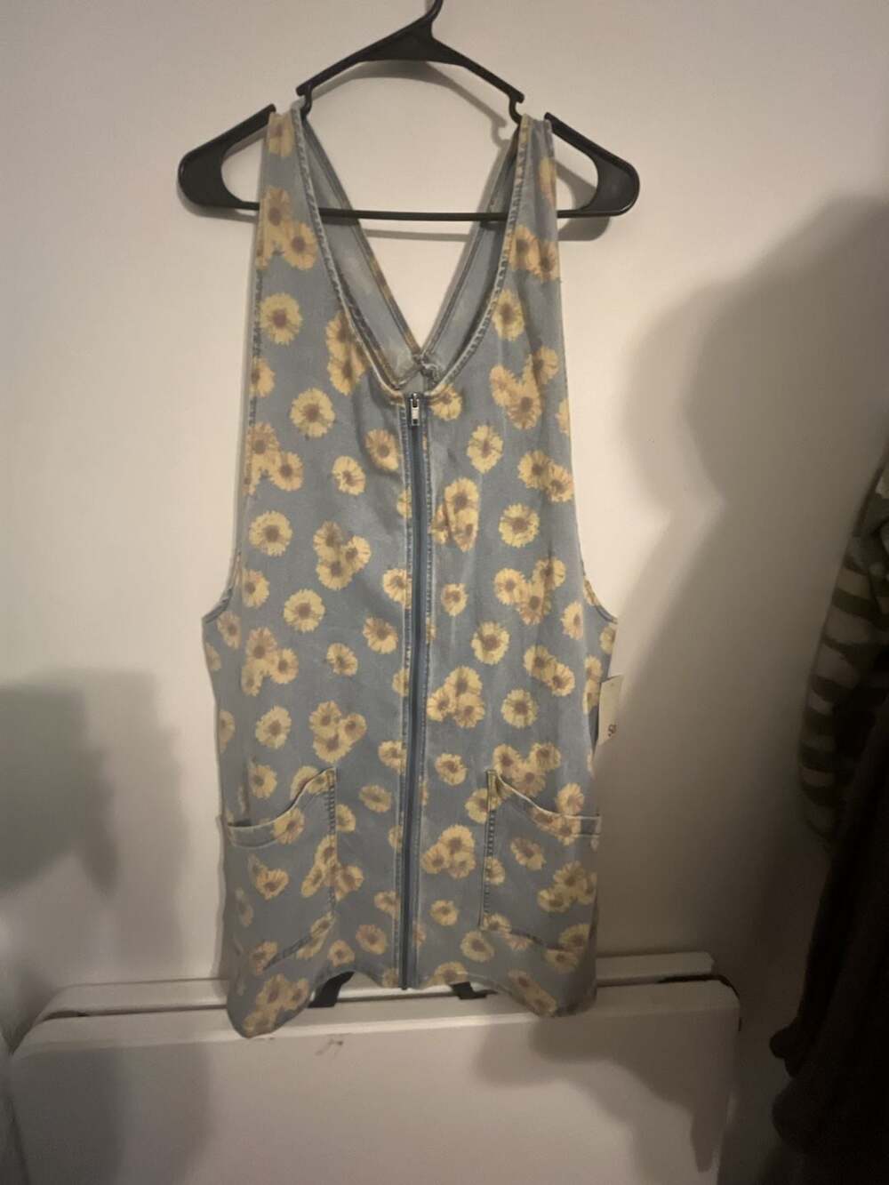 SO Sunflower Denim Overall Dress Size XXL